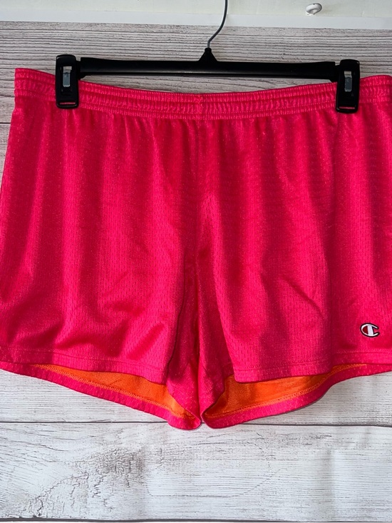 Champion Pants - Champion Hot Pink Athletic Mesh Shorts with Orange Lining